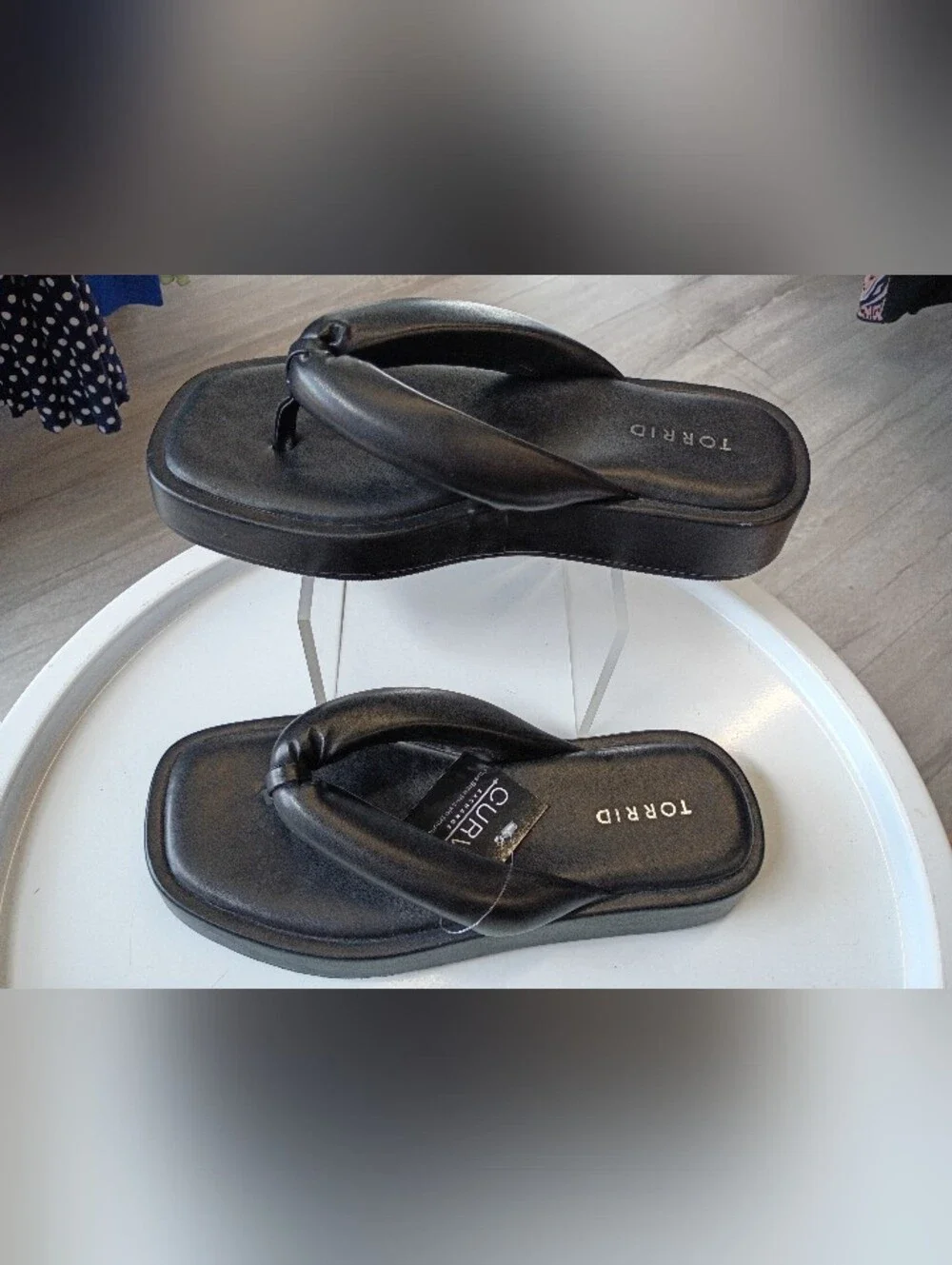 torrid Black Platform Thong Sandals